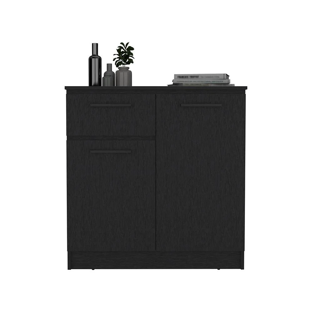 Depot E-Shop DE-CLW9038 20 x 08 in. Orleans Dresser with 2-Door & Single Drawer, Black