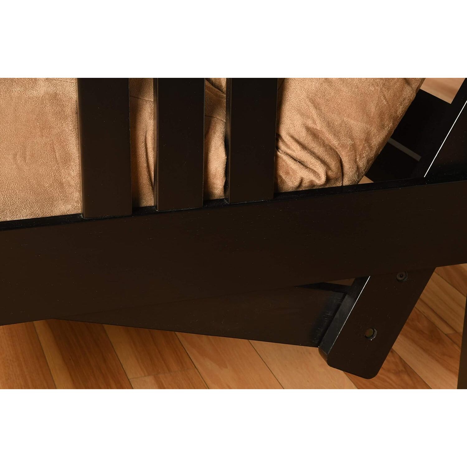 Maykoosh Eclectic Exclusivity Futon Frame-Black Finish-Linen Aqua Mattress