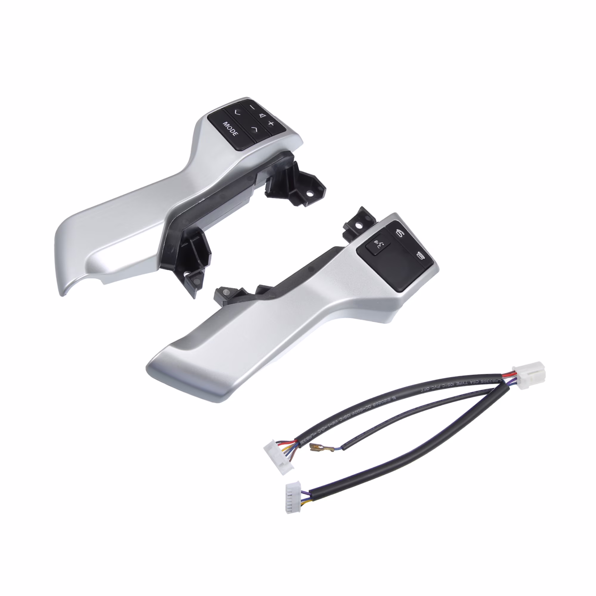 Auto Car Steering Wheel Cruise Volume Control Switch Button for Toyota Land Cruiser Prado Silver Tone