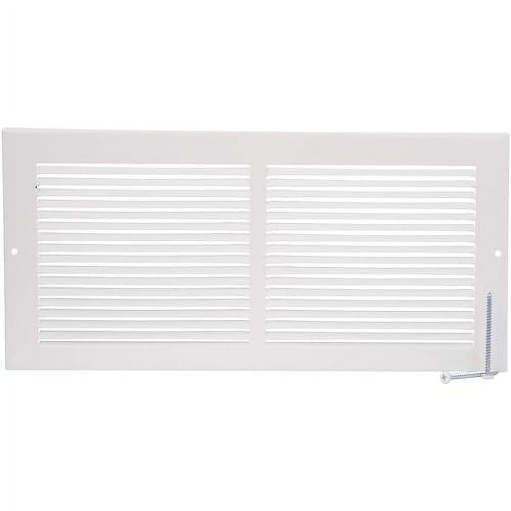 RG0033 Louvered Steel Painted Baseboard Return Air Grille, 14 X 6-Inch, White, 1-Pack