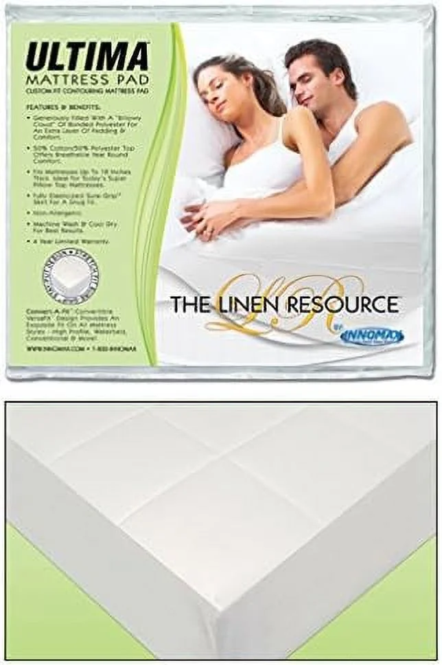 Waterbed Mattress Pad Fully Fitted Heavy Quilted Queen