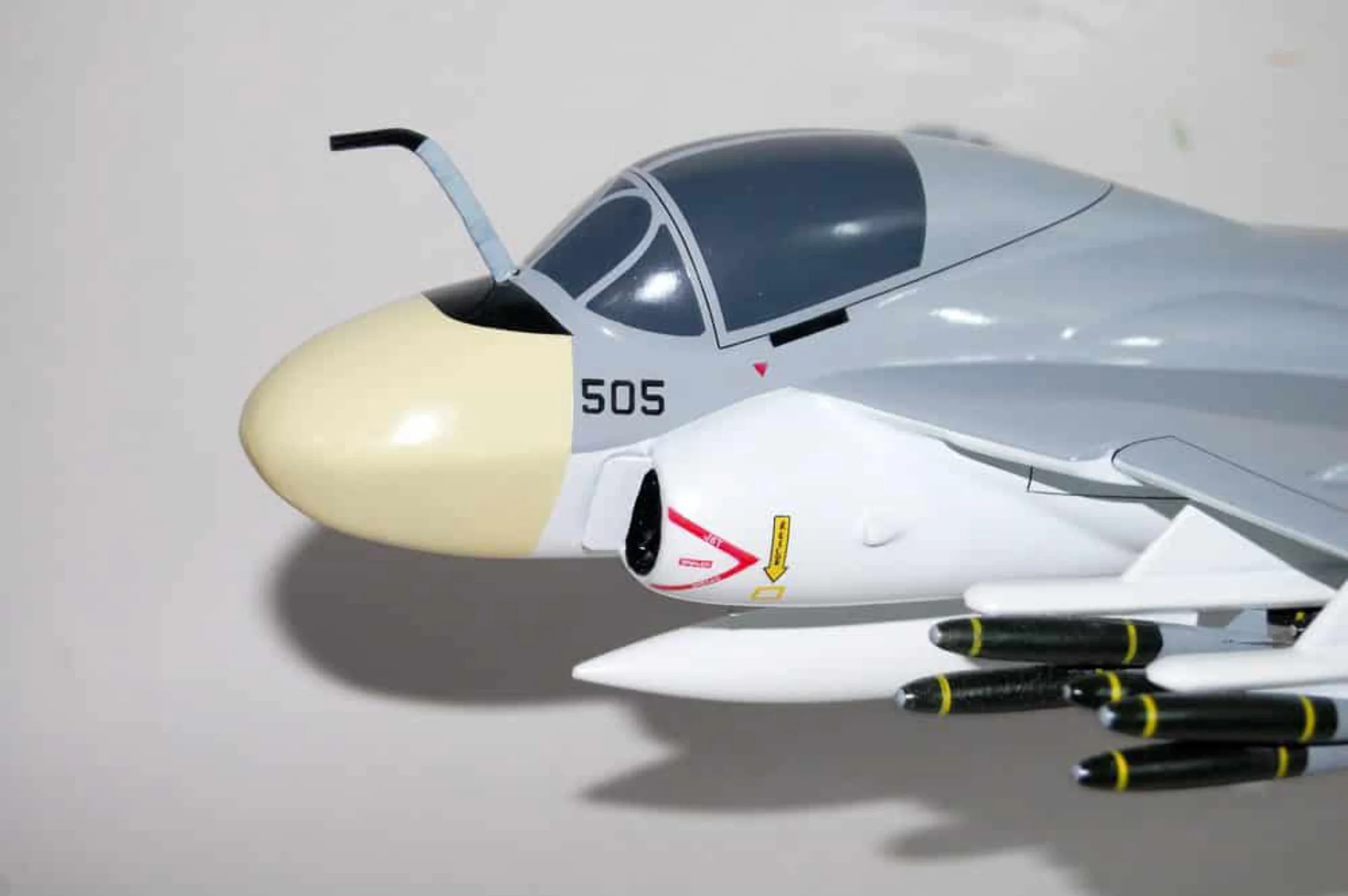 VA-35 Black Panthers A-6 (1972) Intruder Model, 1/36th Scale, Mahogany, Navy