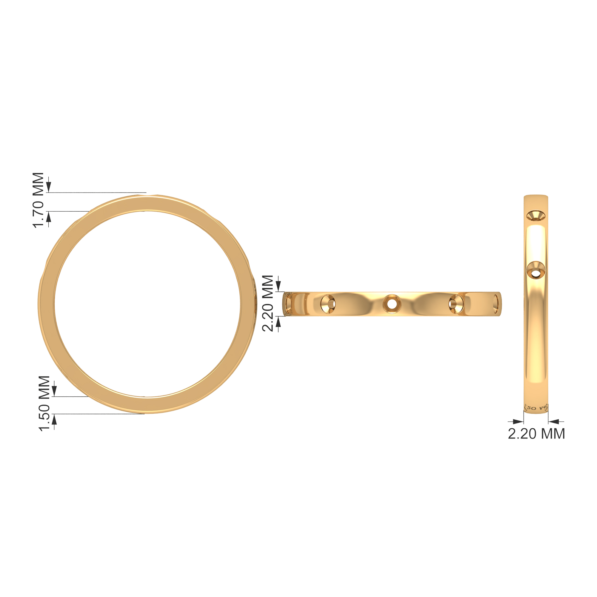 Elegant Ruby Stackable Band Ring in Gypsy Setting, 925 Sterling Silver, US 4.00