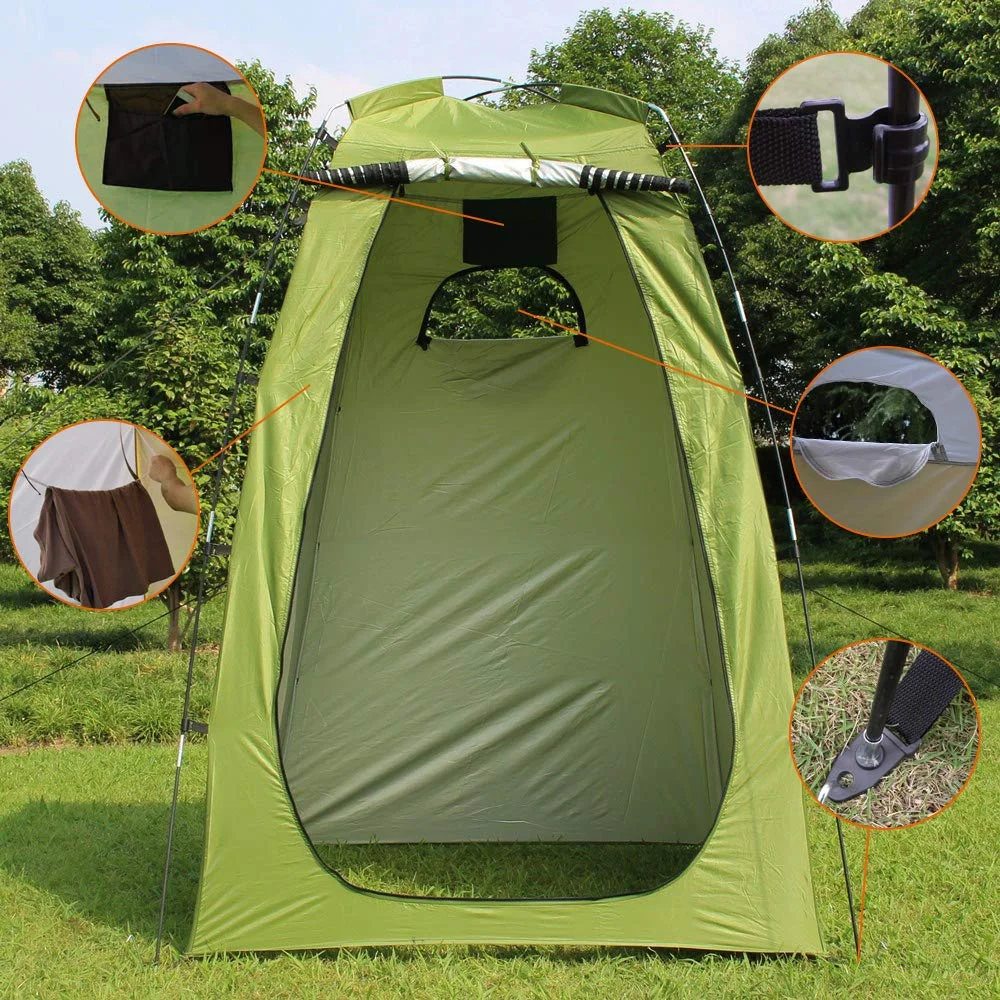 Portable Pop-up Tent - Waterproof Shower Tent, Outdoor Shower, Bath, Changing, Fitting Room Tent Shelter for Camping, Beach, Privacy Toilet
