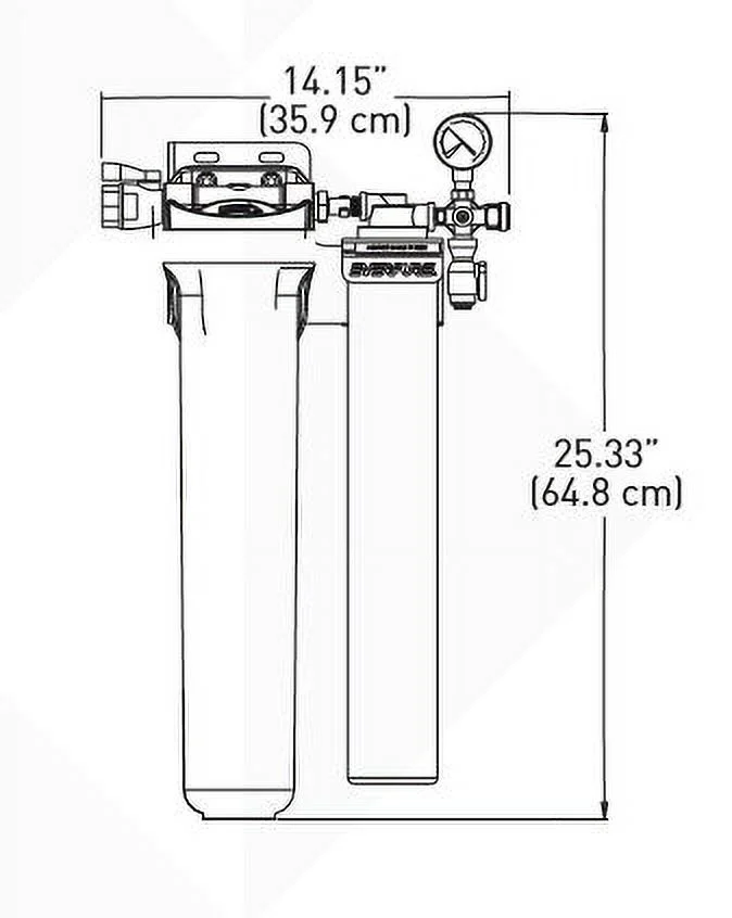 Pentair/Everpure Water Filter System,0.5 micron,28