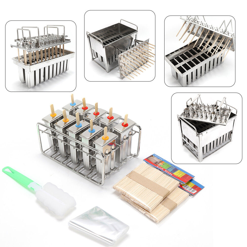 10/20/30Pcs Stainless Steel Ice Cream Sticks Mold Ice Popsicle Mold Pop Holder