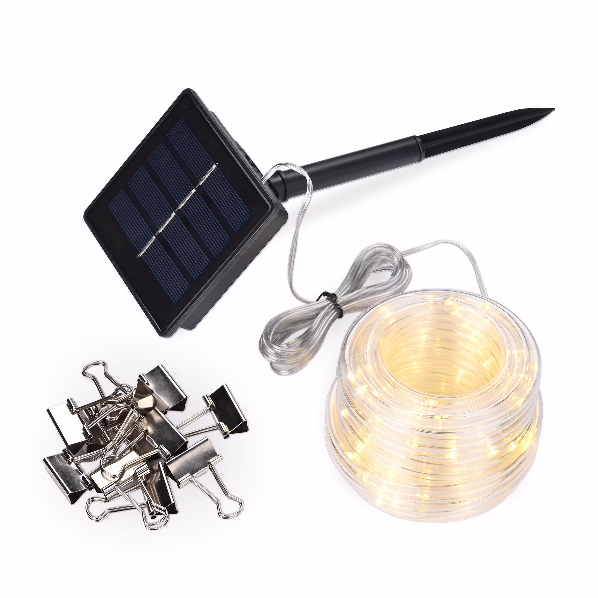 Canopy Light, 40 ft Solar Powered LED String Light Fits up to 10x10 ft Canopies Outdoor, Clear