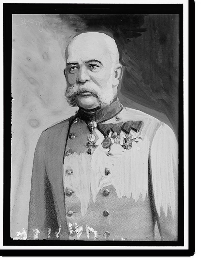 Historic Framed Print, FRANZ, JOSEF. H.R.H. EMPEROR OF AUSTRIA, 17-7/8