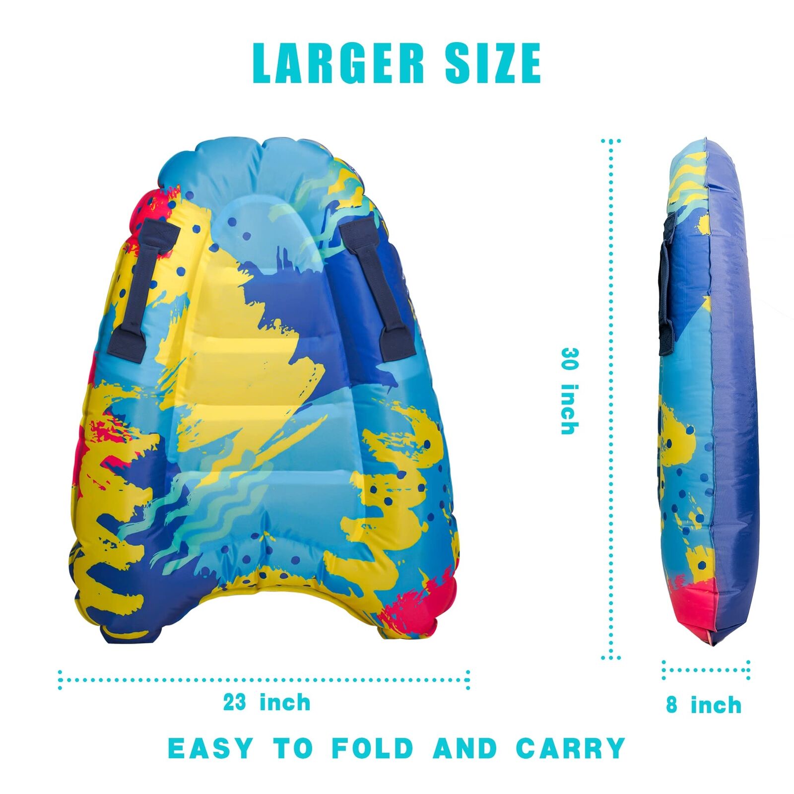 Inflatable Foldable Floating Bed Float Surfboard Beach Swimming Pool Raft Water