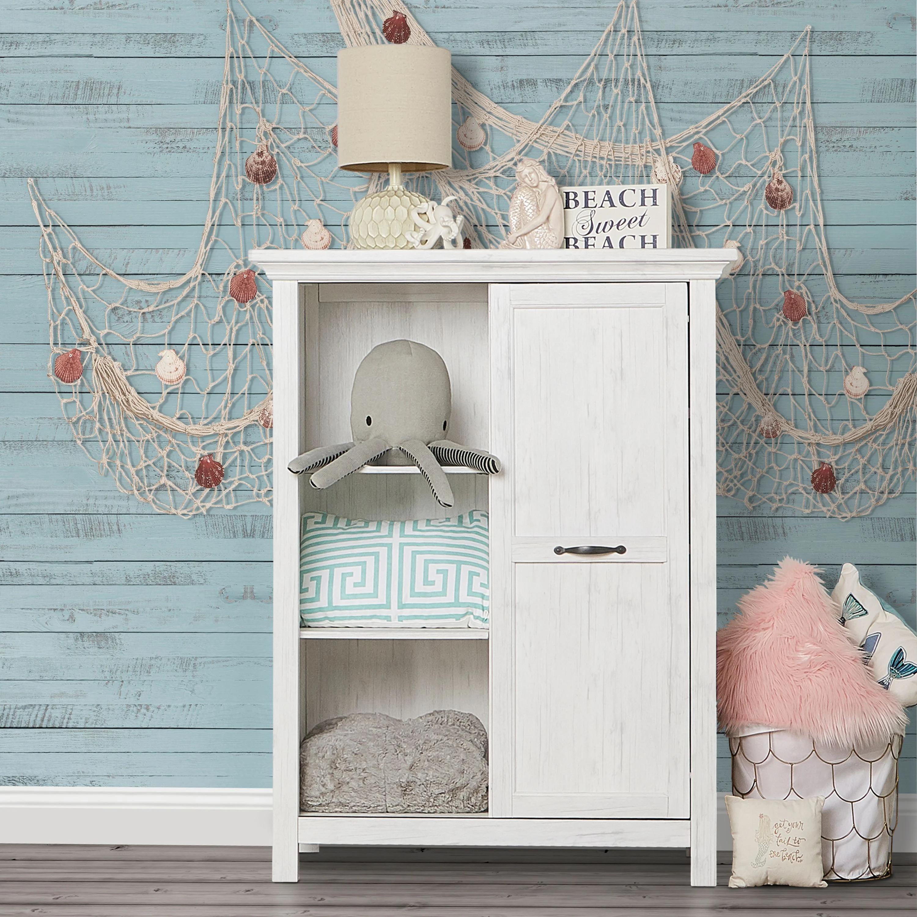 evolur Belmar Tall Chest - Weathered White
