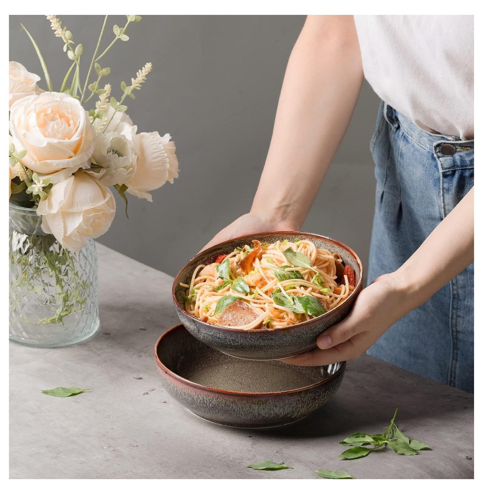 30oz Pasta bowls set - 8