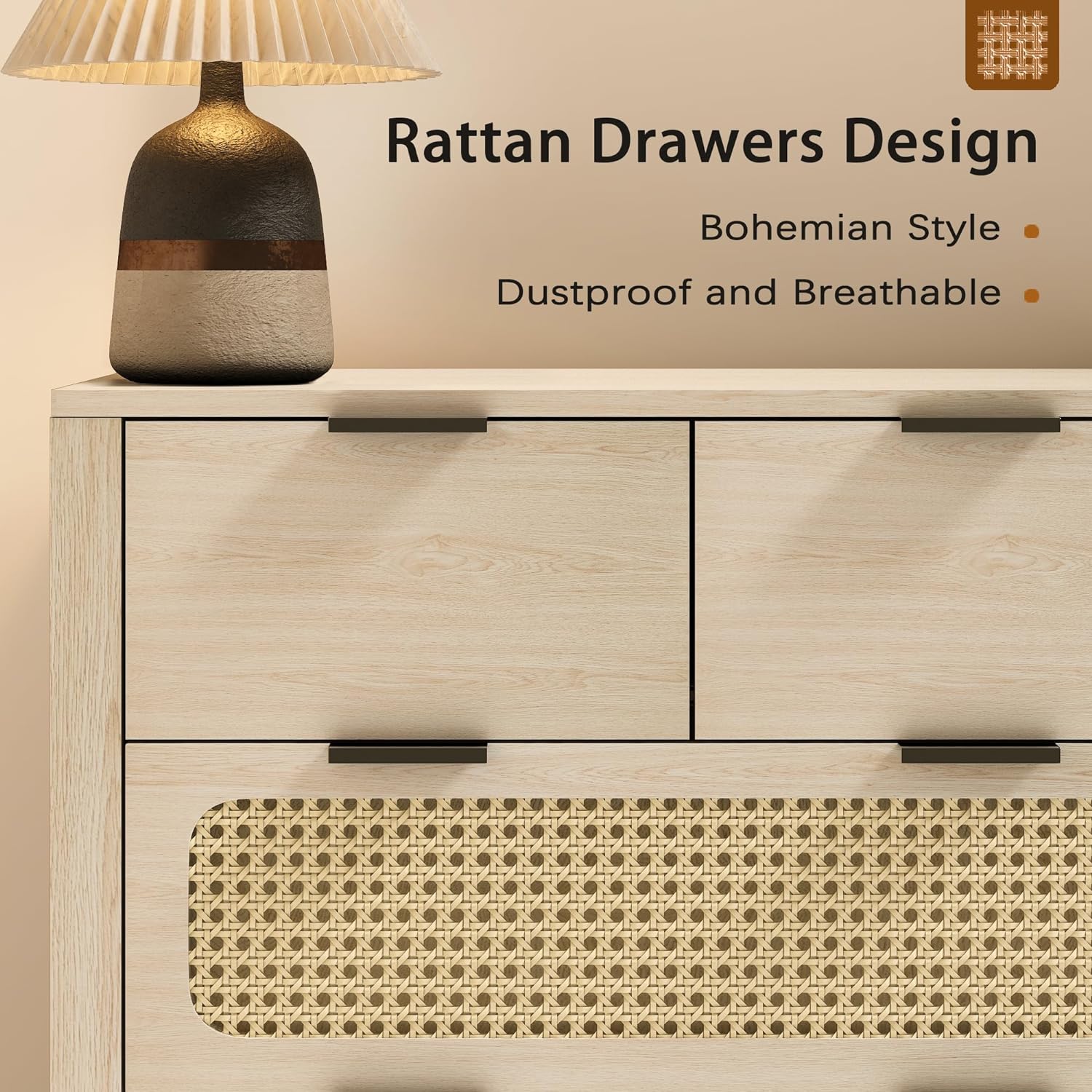 Rattan Dresser, 35