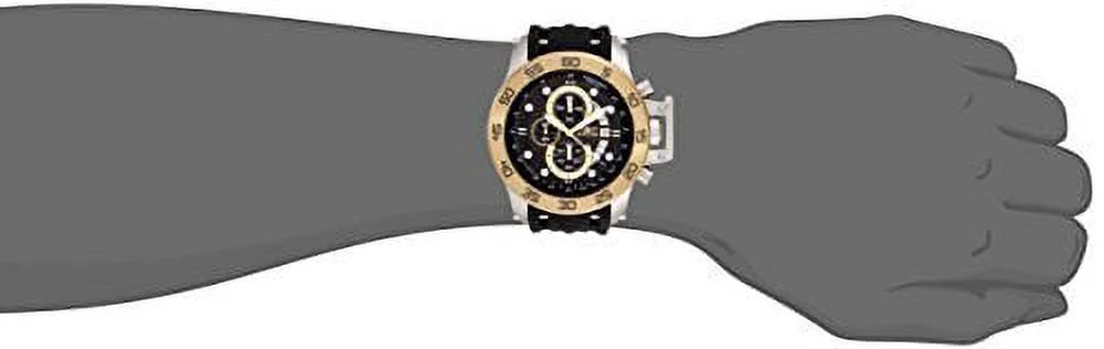 Invicta I-Force Chronograph Black Carbon Fiber Dial Black Polyurethane Men's Watch 19253