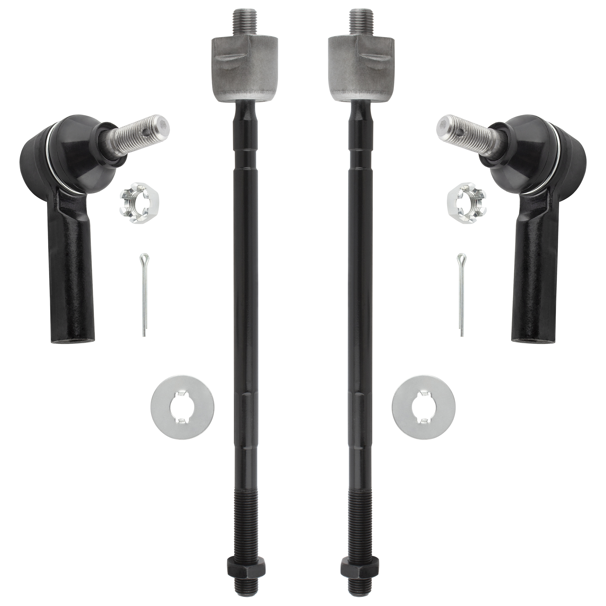 BOXI (Set of 4) Manual Steering Front Inner & Outer Tie Rod Ends fit for Geo Prizm 1989 1990 1991 1992 / fit for Toyota Corolla 1988 1989 1990 1991 / Replaces EV239 ES2382