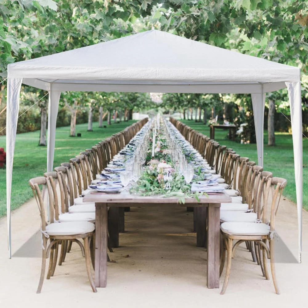 Ktaxon 10'x10' Canopy Wedding Party Tent with 3 Removable Sidewalls White
