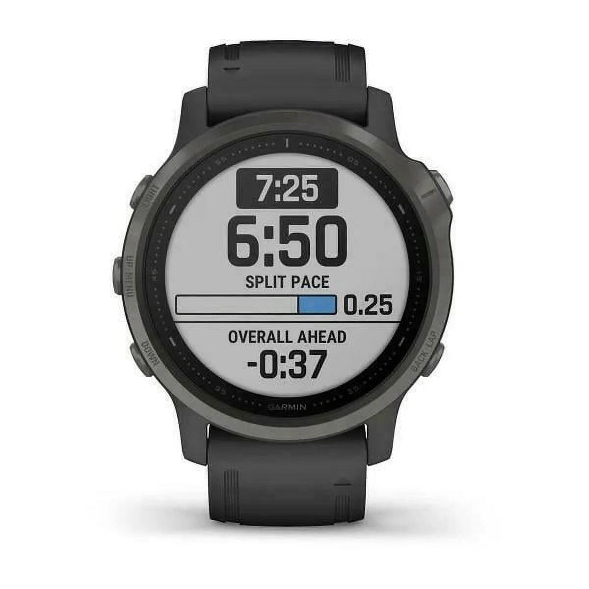 Garmin Vivoactive -  fēnix® 6S Carbon Gray DLC with Black Silicone Band