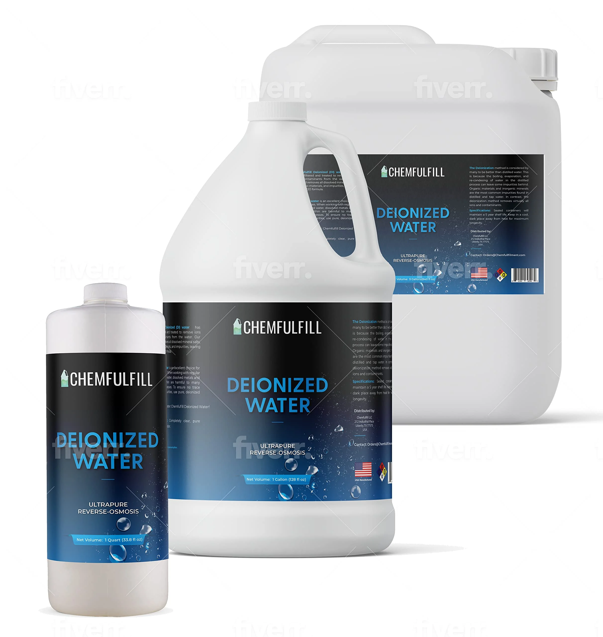 Chemfulfill Deionized Water � Ultrapure �Ion Removed� Water (Gallon (128 fl oz))