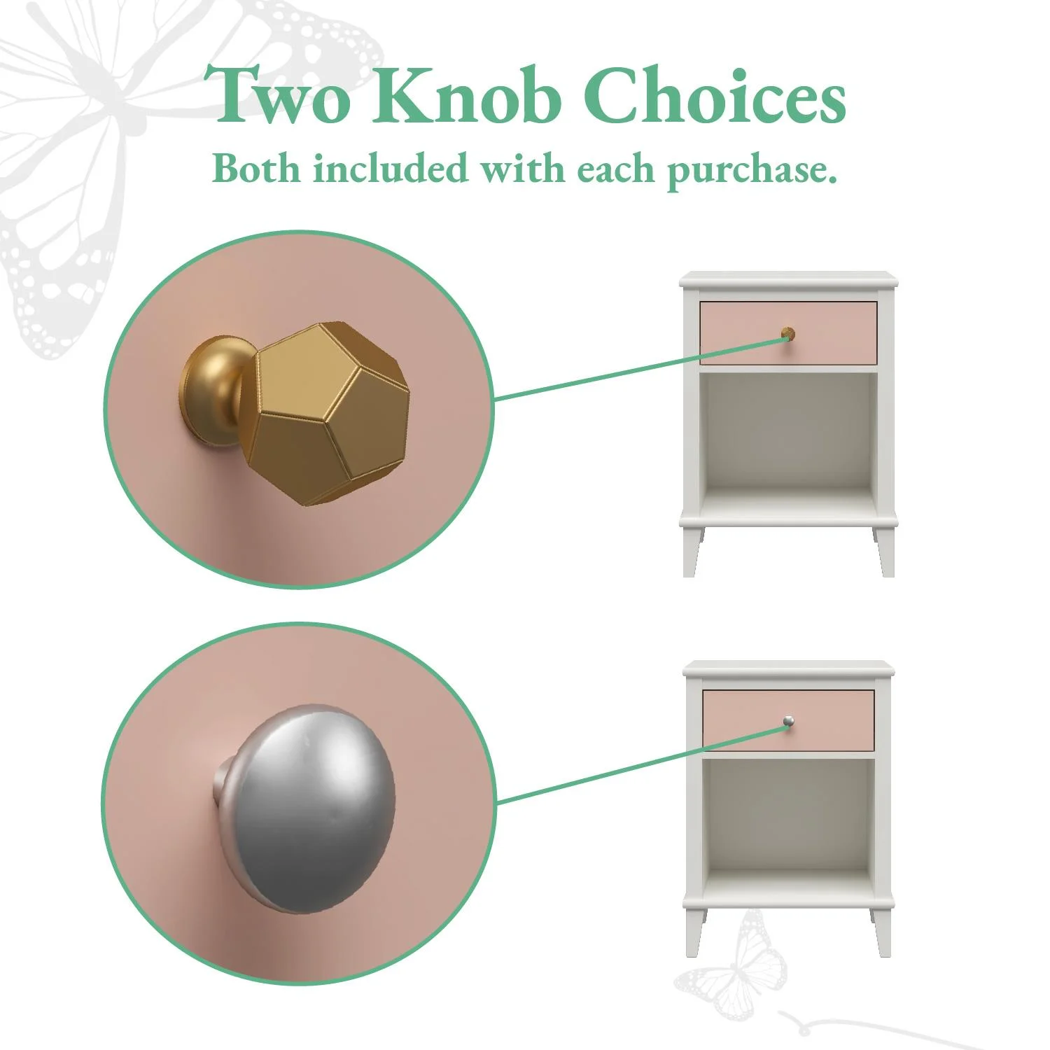 Little Seeds Monarch Hill Poppy Nightstand, Pink