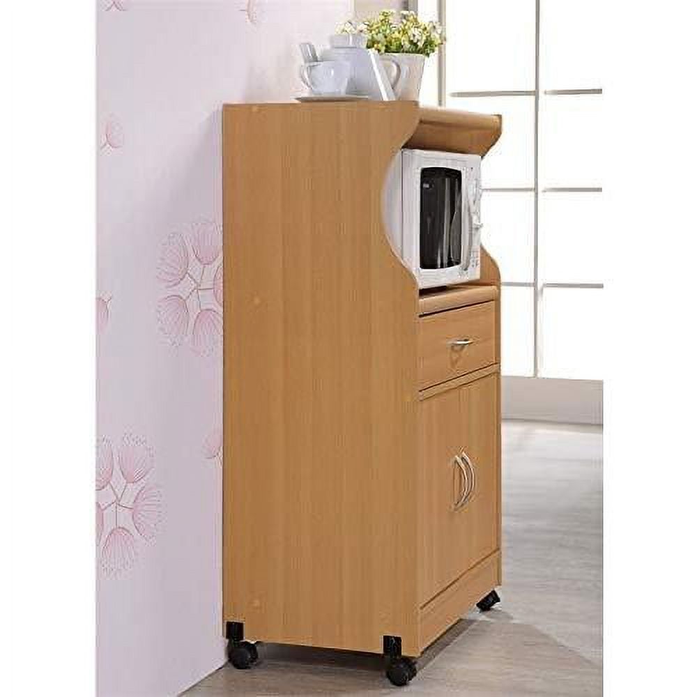Microwave Kitchen Cart In Beech