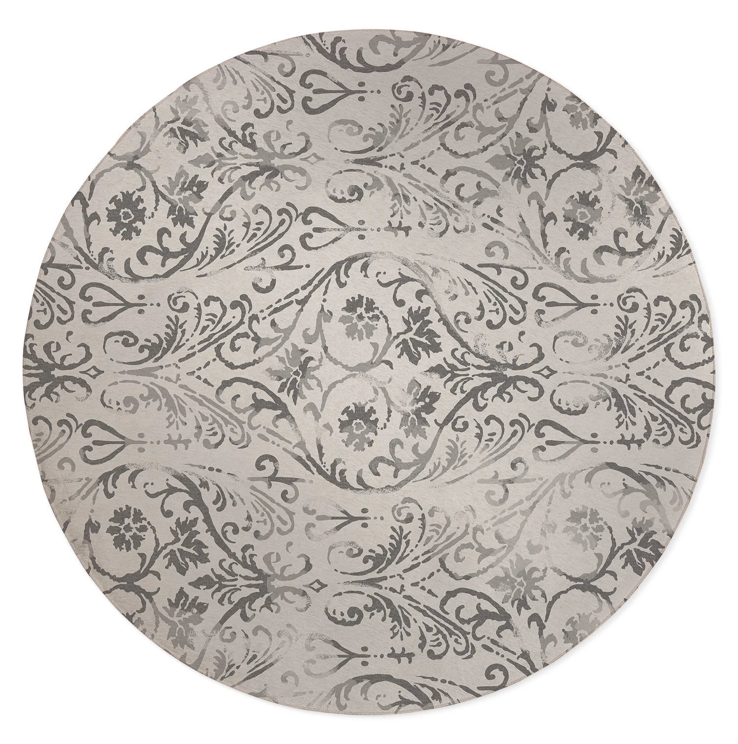 MOD DAMASK IVORY Area Rug By Kavka Designs