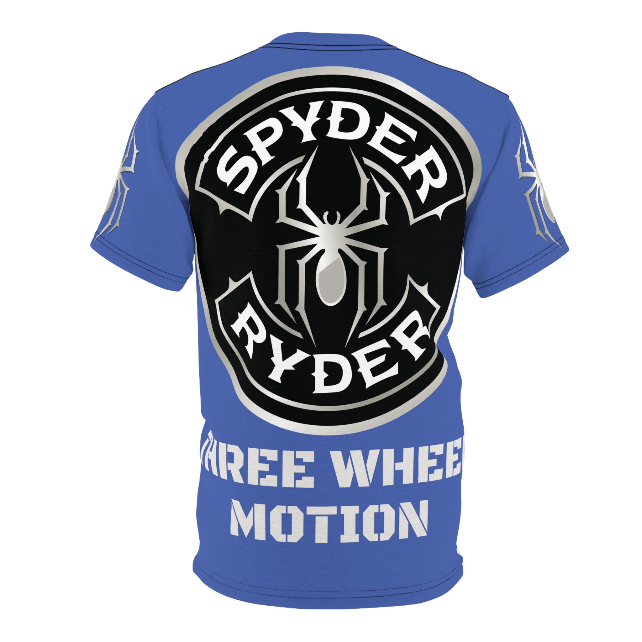 Unisex Cut & Sew Tee (AOP) - Spyder Ryder - Three Wheel Motion - Royal Blue