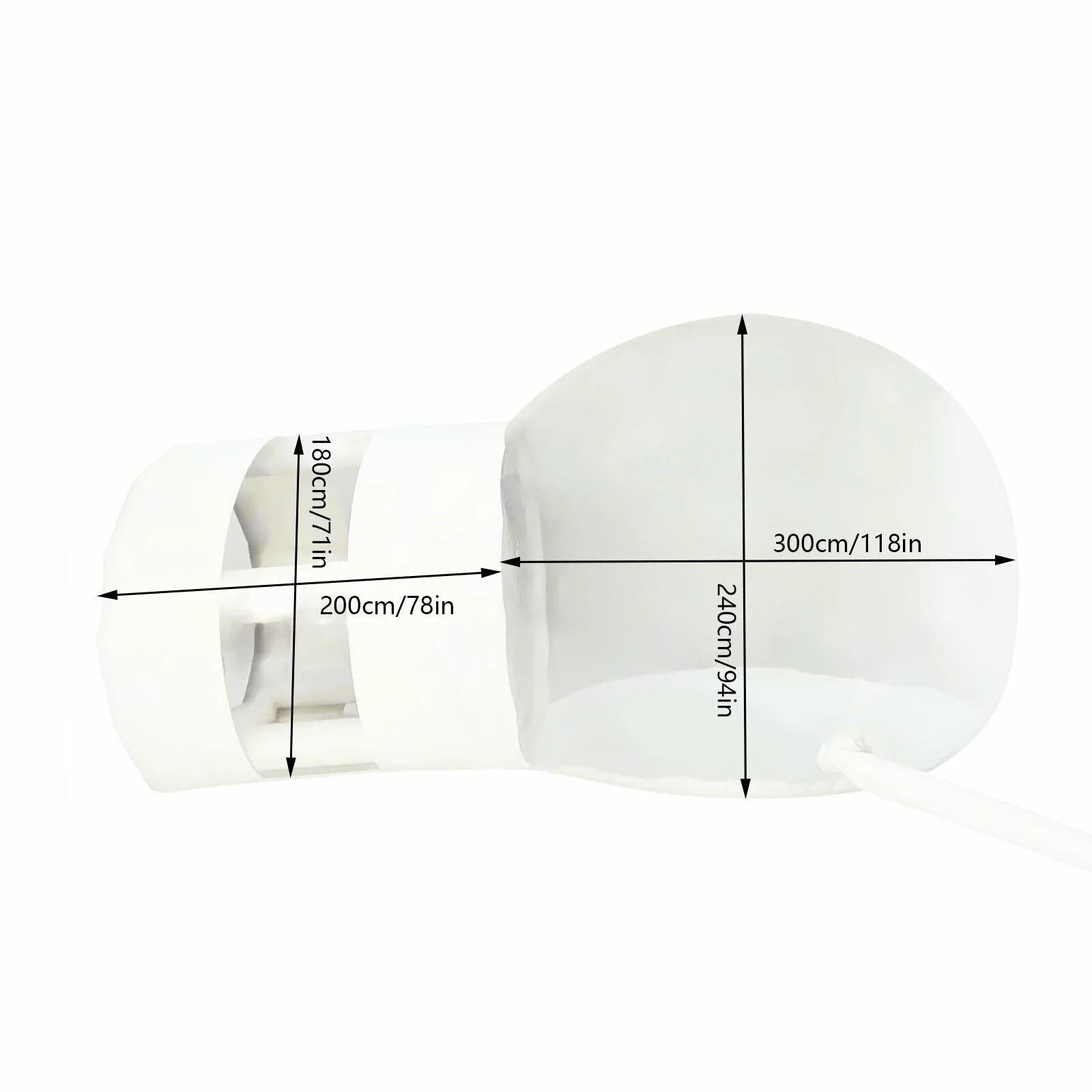 Outdoor Camping Inflatable Bubble Tent Large  House Backyard 3m w/ Blower & Pump