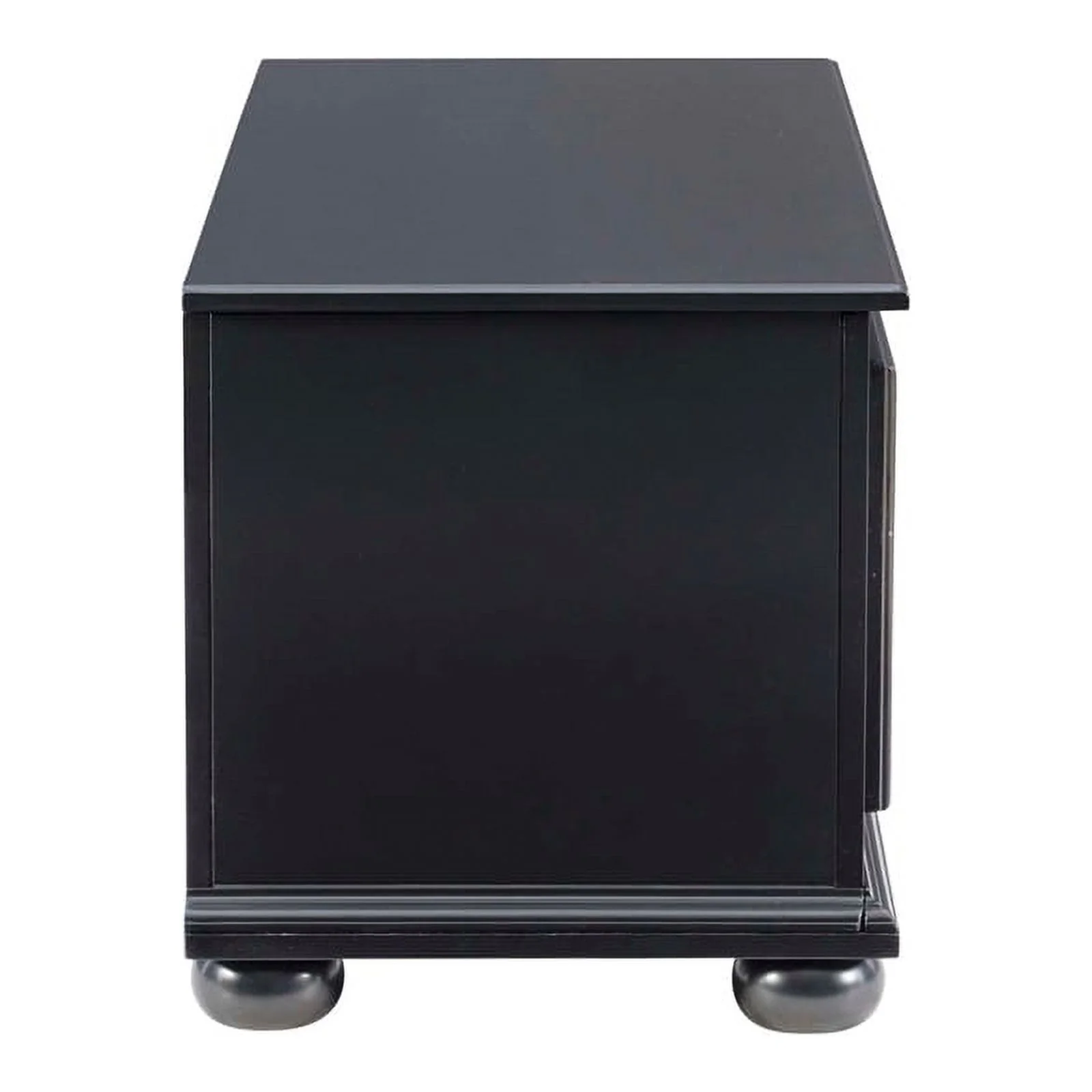 Linon Chadwick Classic Cedar Lined Chest Raised Panels Bun Feet in Black