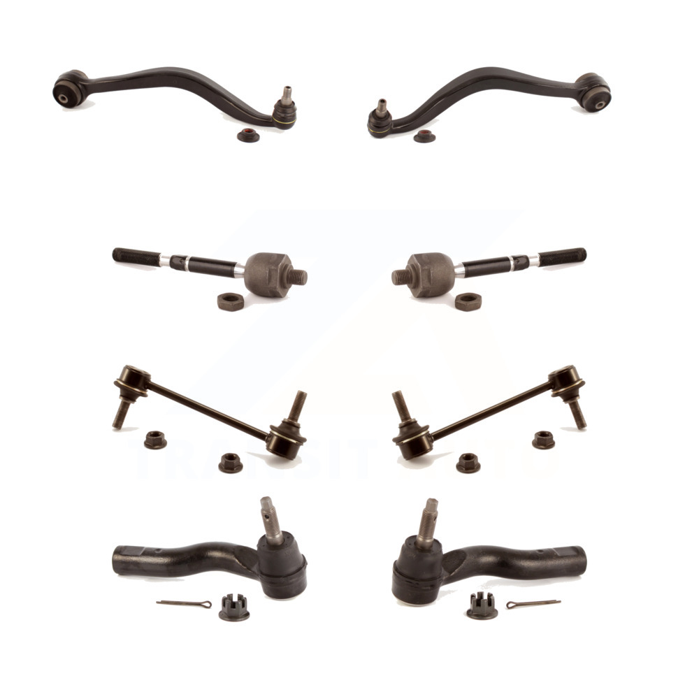 Front Suspension Control Arm And Ball Joint Assembly Steering Tie Rod End Stabilizer Bar Link Kit (8Pc) For Ford Fusion Lincoln MKZ Mercury Milan KTR-100631