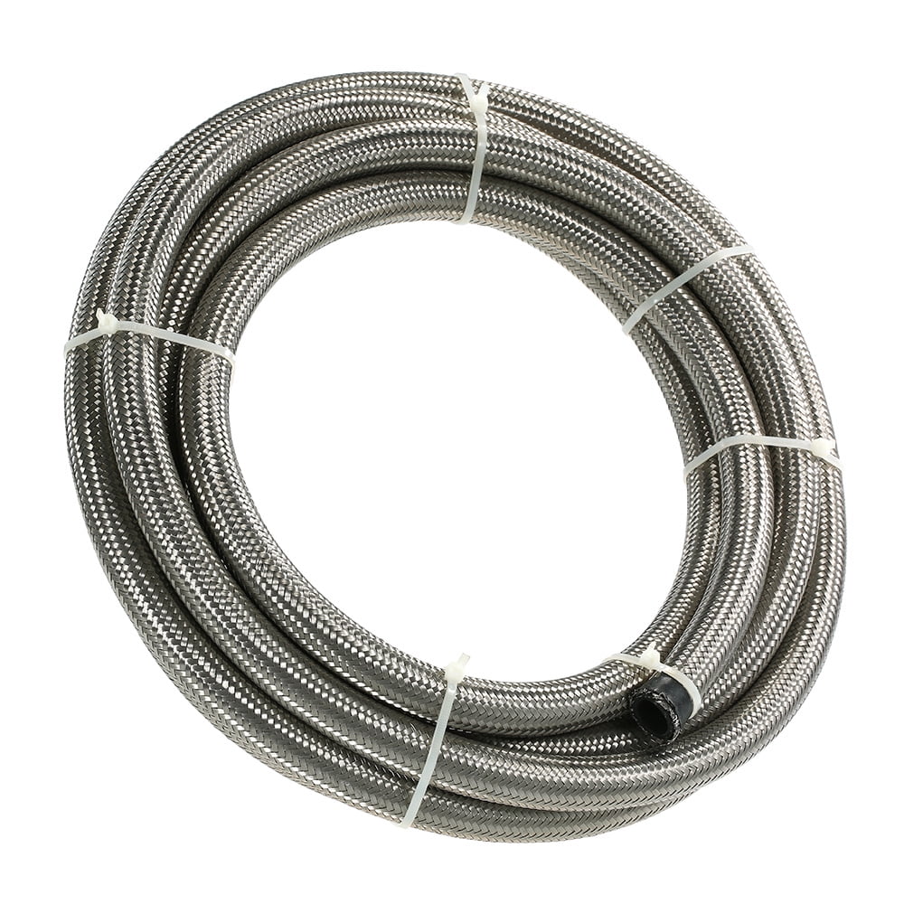 Carevas AN-6 AN6 Stainless Steel Braided Fuel Hose Oil Cooler Hose 2M