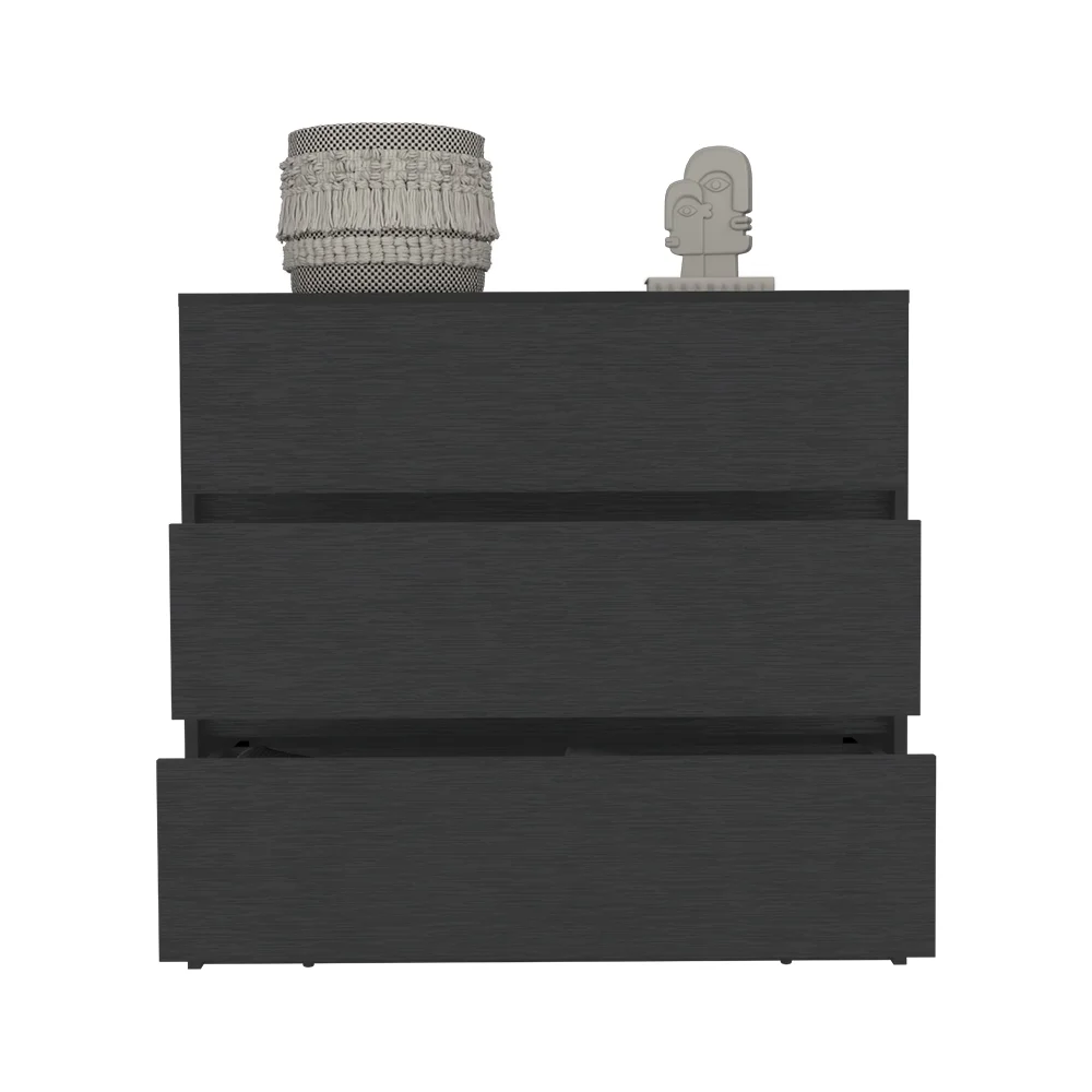CoSoTower Dresser Maldus, Three Drawers, Black Wengue Finish