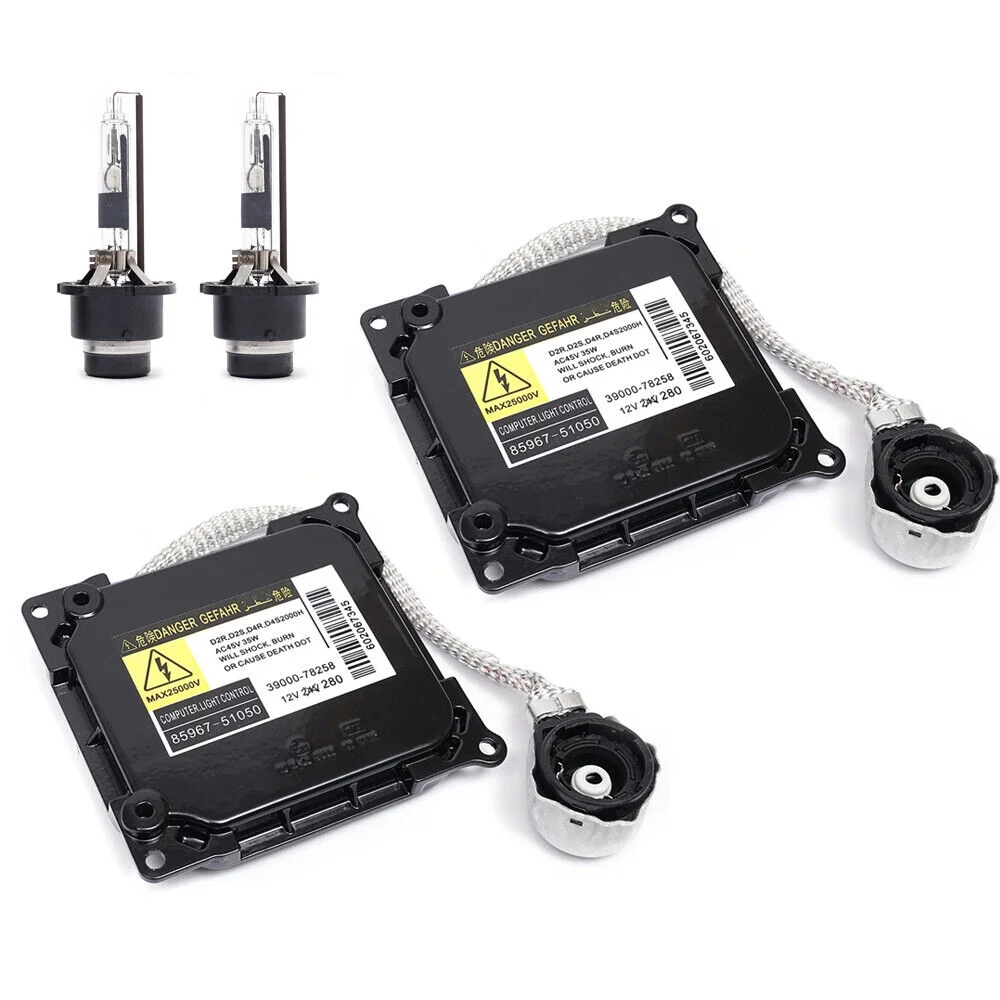 ZhdnBhnos 2pcs Xenon HID Headlight Ballast Control Module & Bulb Fit For Toyota Prius 2006 2007 2008 2009