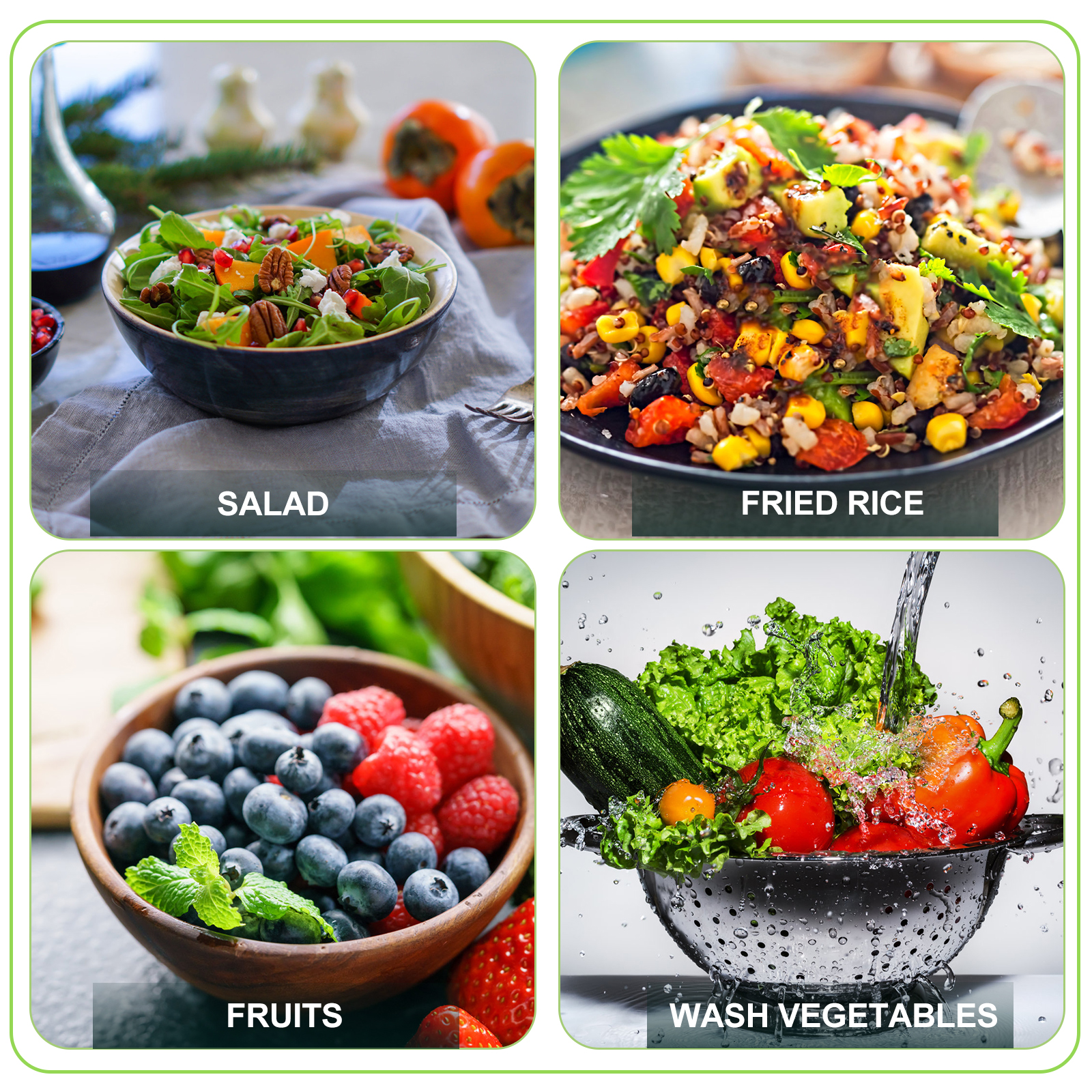 Hemoton Cabbage Plate Fruit Serving Ceramic Green Plates Bowl Dish Dinner Platter Dessert Vegetable Design