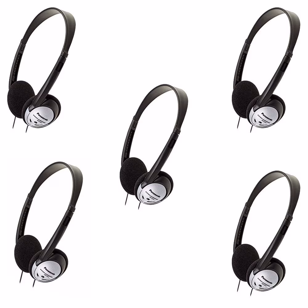 Panasonic RP-HT21 Lightweight Headphones with XBS (5 PACK)