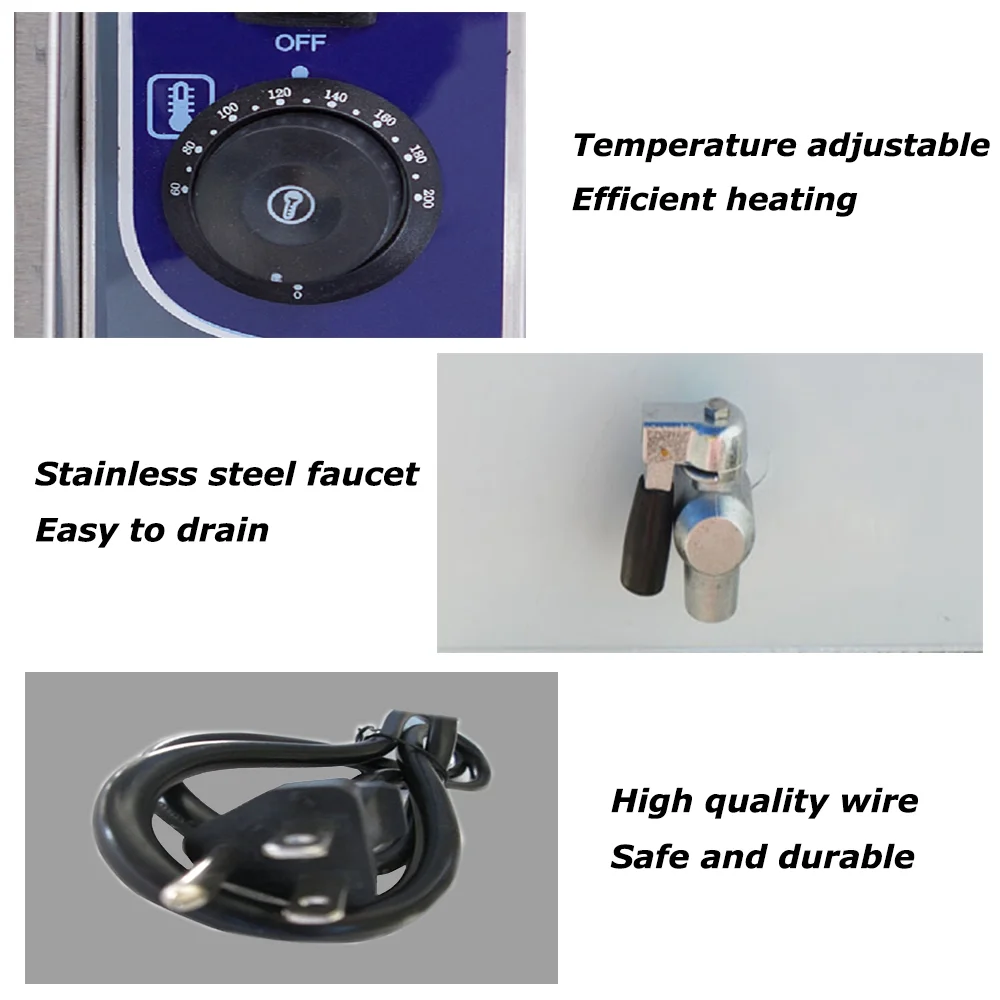 TECHTONGDA Buffet Food Warmer Stainless Steel Bain Marie Buffet Countertop 3 Pot Electric Steam Heater 4