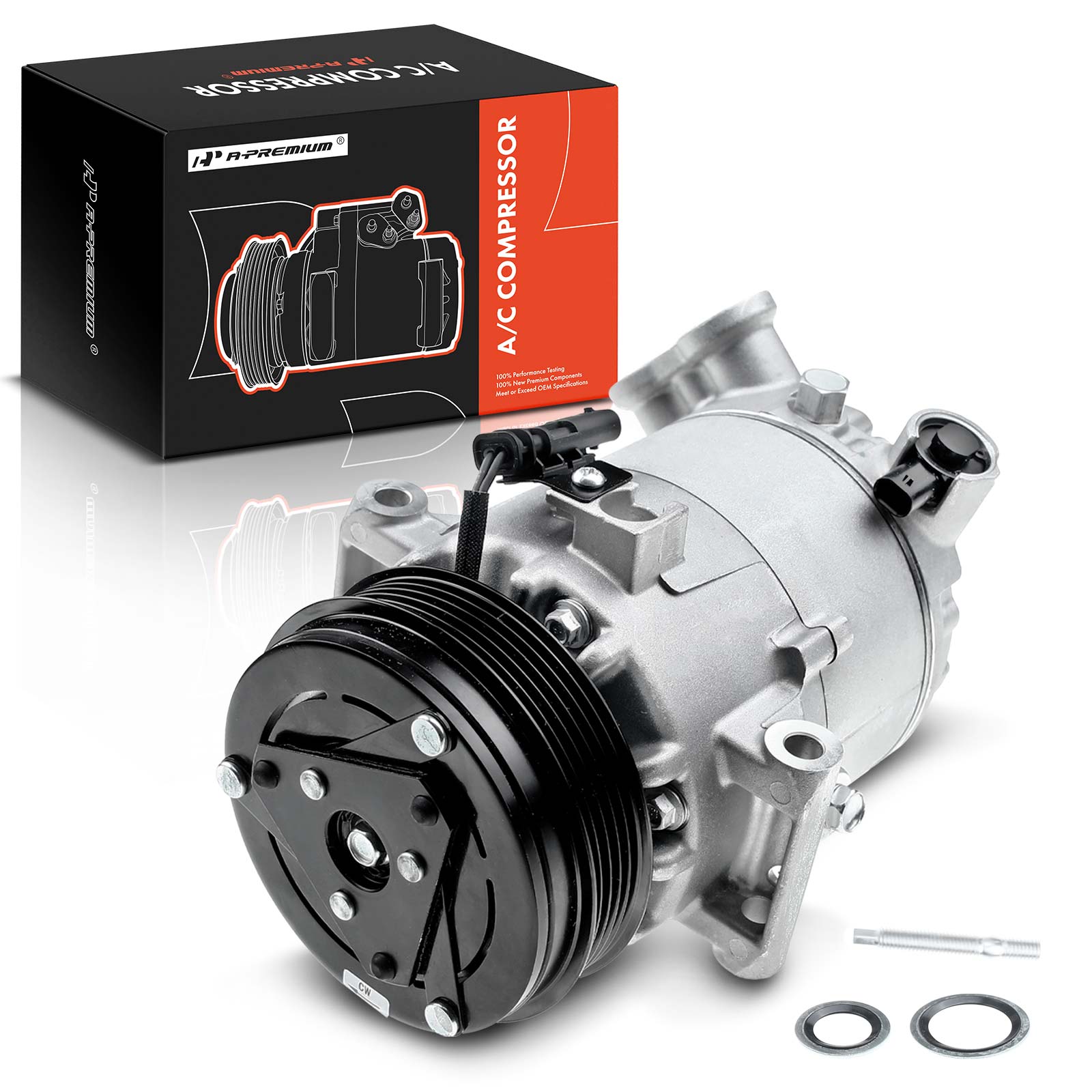 A-Premium AC Compressor with Clutch Compatible with Chevrolet Colorado 2015-2020 Equinox 2018-2020 GMC Canyon 2015-2019 Terrain 2.5L 1.5L