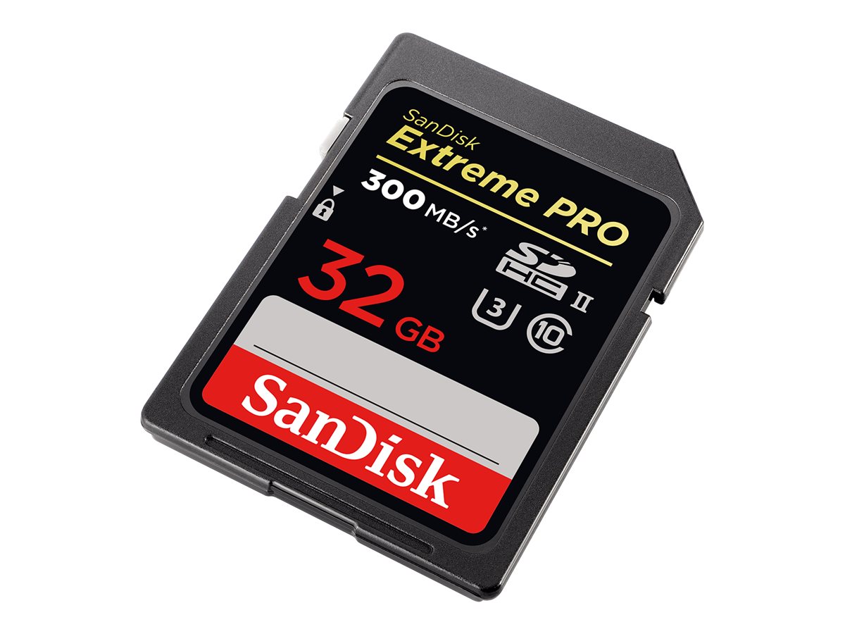 SanDisk Extreme Pro - Flash memory card - 32 GB - UHS-II U3 / Class10 - 1733x/2000x - SDHC UHS-II