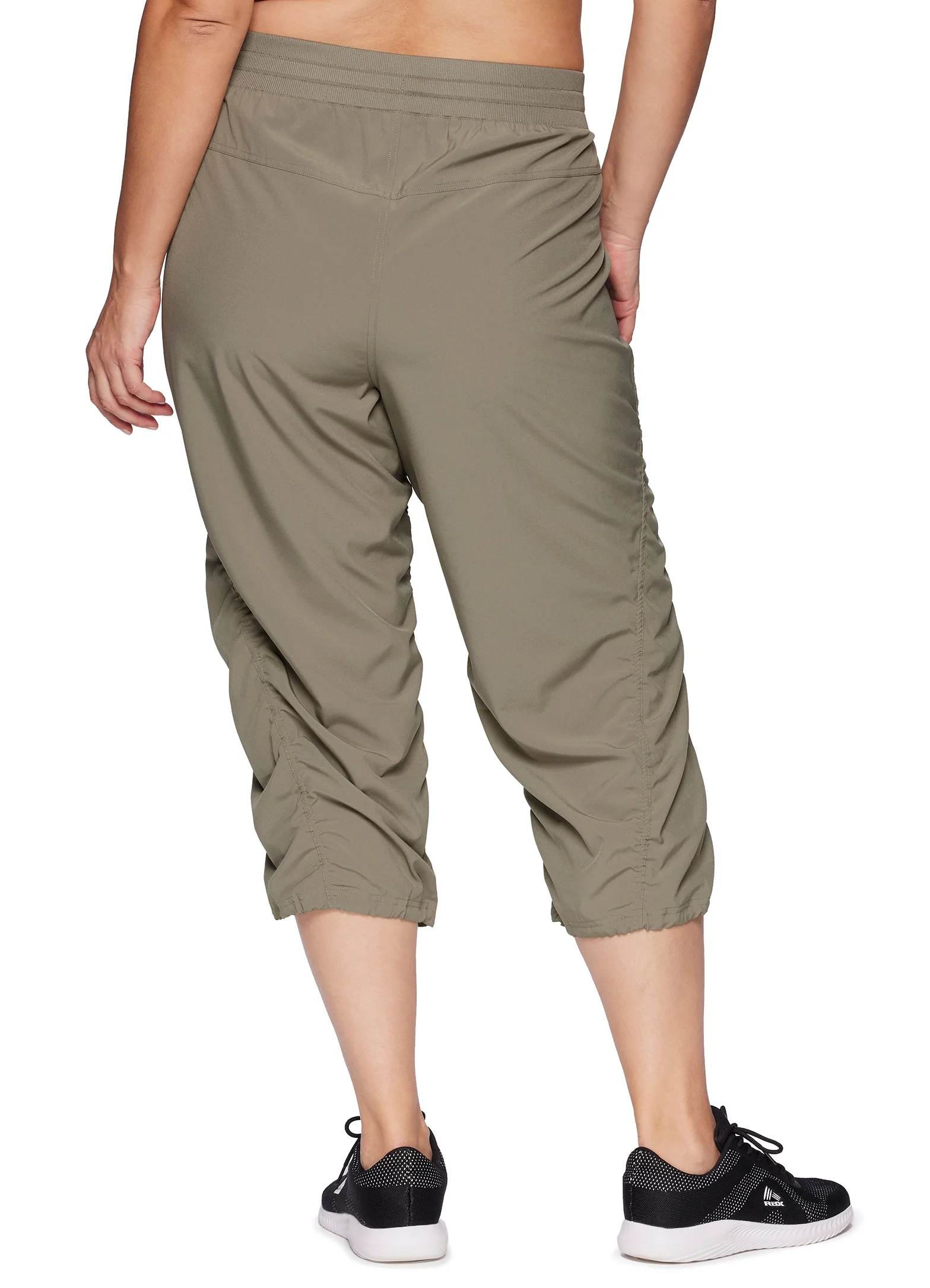 RBX Active Women's Plus Size Lightweight Woven Capri Pant With Pockets