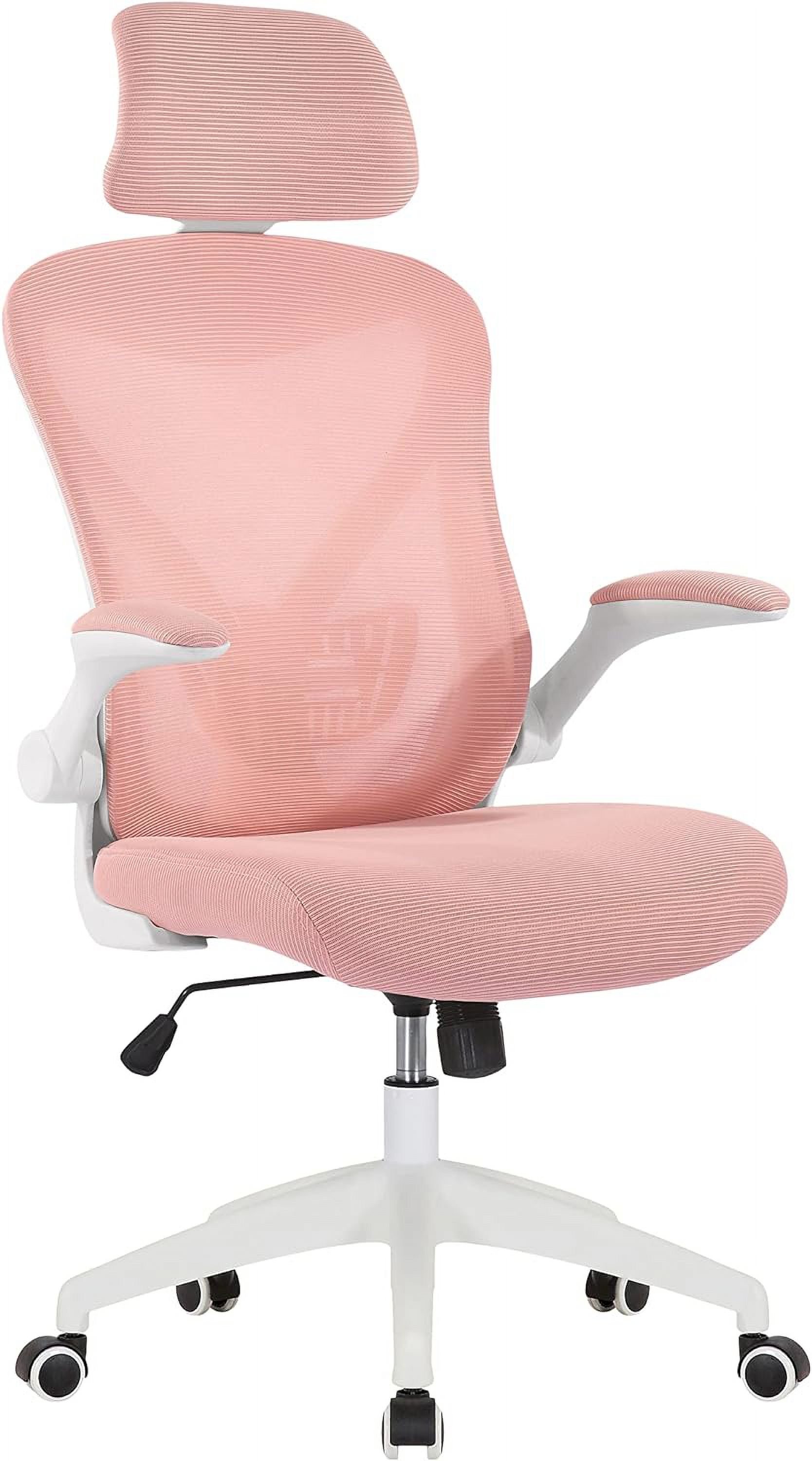 Raif Office Chair With Headrest, S-Shaped Breathable Mesh Back, Central Tilt System, -Up Armrests And Height Adjustable Seat With Wheels (For Offices