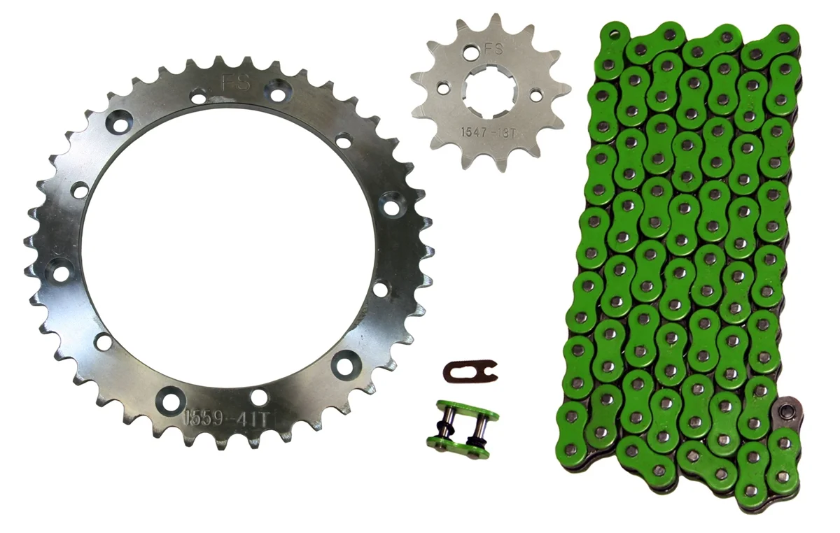Green 520x104 O-Ring Drive Chain 13/41 Sprockets 1989-06 for Yamaha Banshee 350