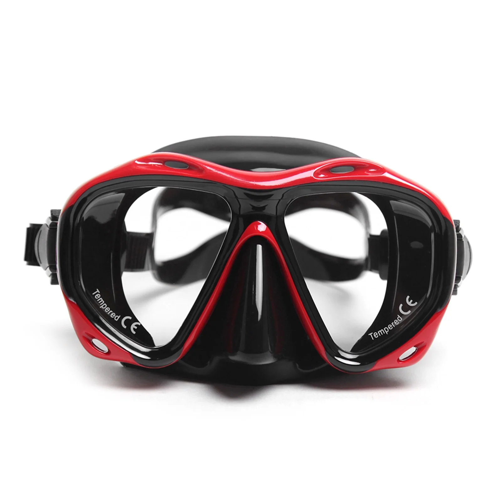 Tickas Men’s Women’s -fog Diving Snorkeling Goggles Two-window Diving Swim Goggles Swimming Tempered Glass Lens Flexible Silicone Skirt PC Frame Adults