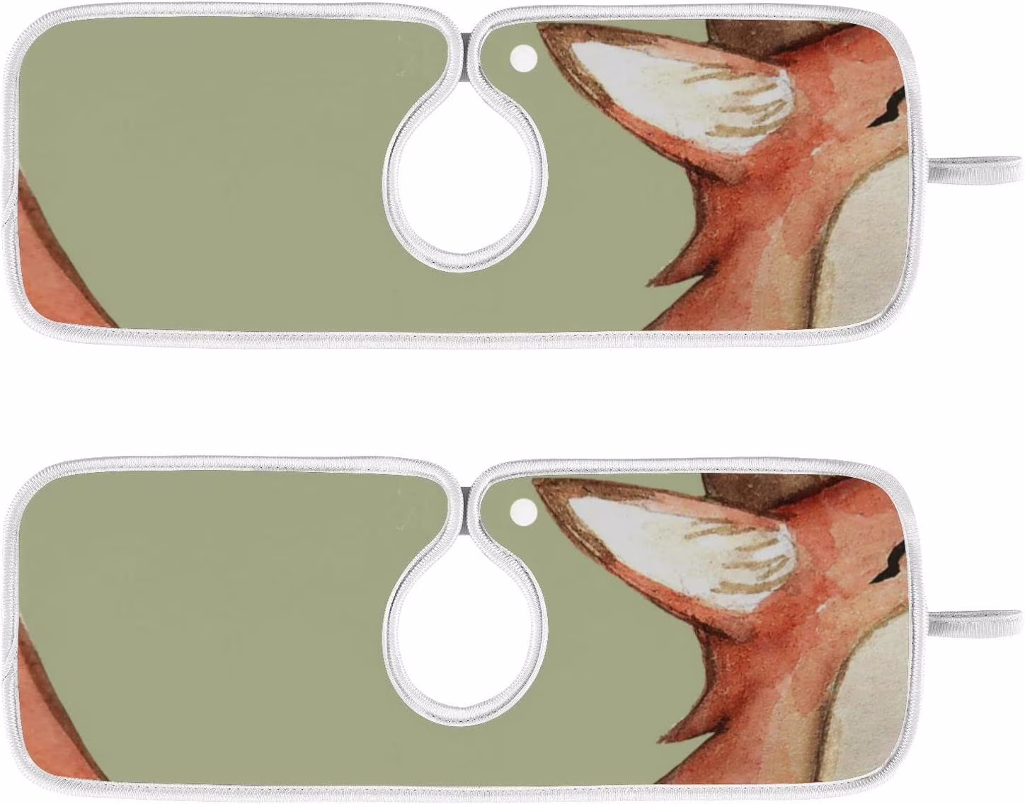 Coolnut Autumn Fox Leaves Kitchen Sink Splash Guard 2 Packs Faucet Absorbent Mats Vintage Retro Faucet Handle Drip Catcher Quickly Drying Mat for Kitchen Counter Bathroom, 23.6