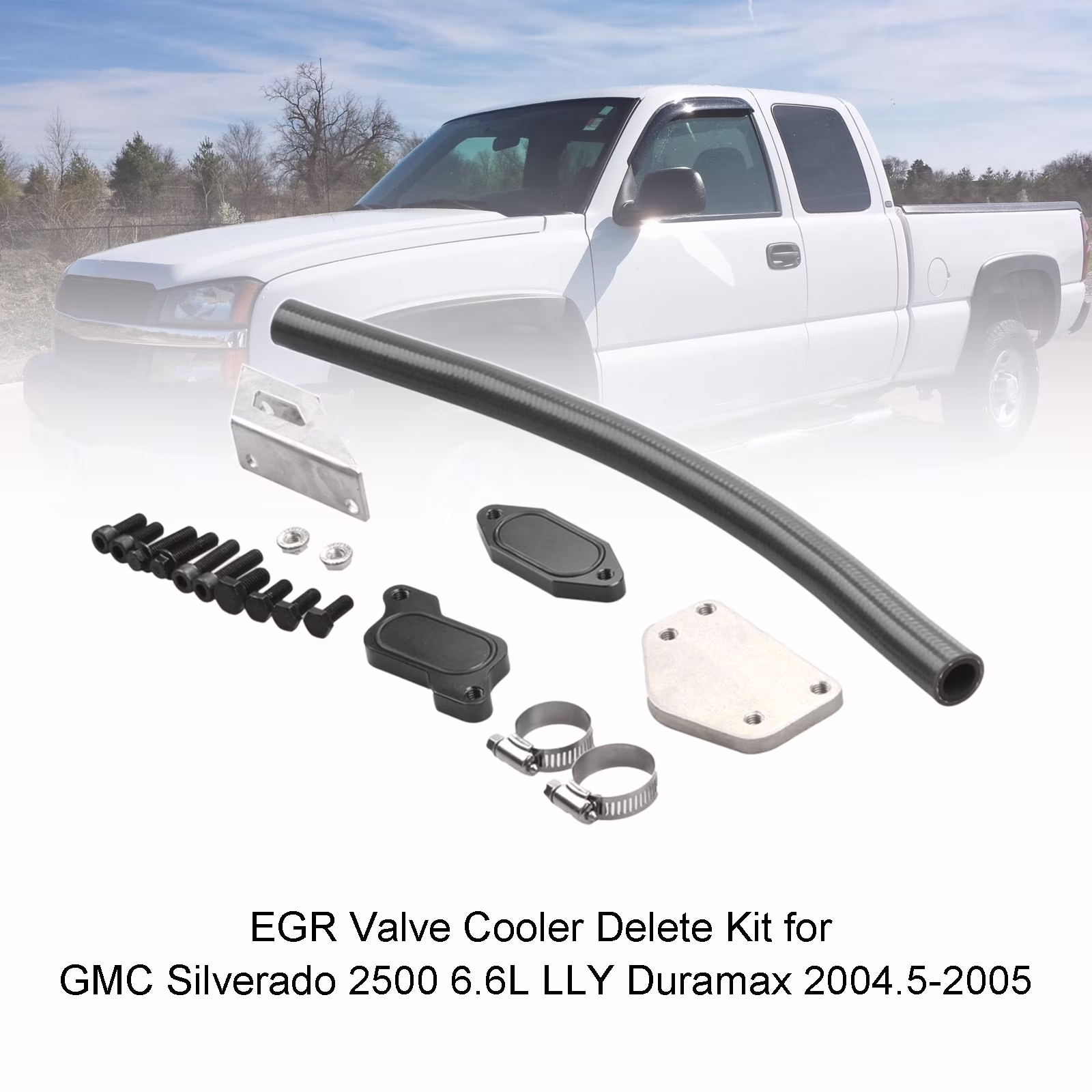 EGR Valve Cooler Kit For GMC Silverado 2500 6.6L LLY Duramax 2004.5-2005