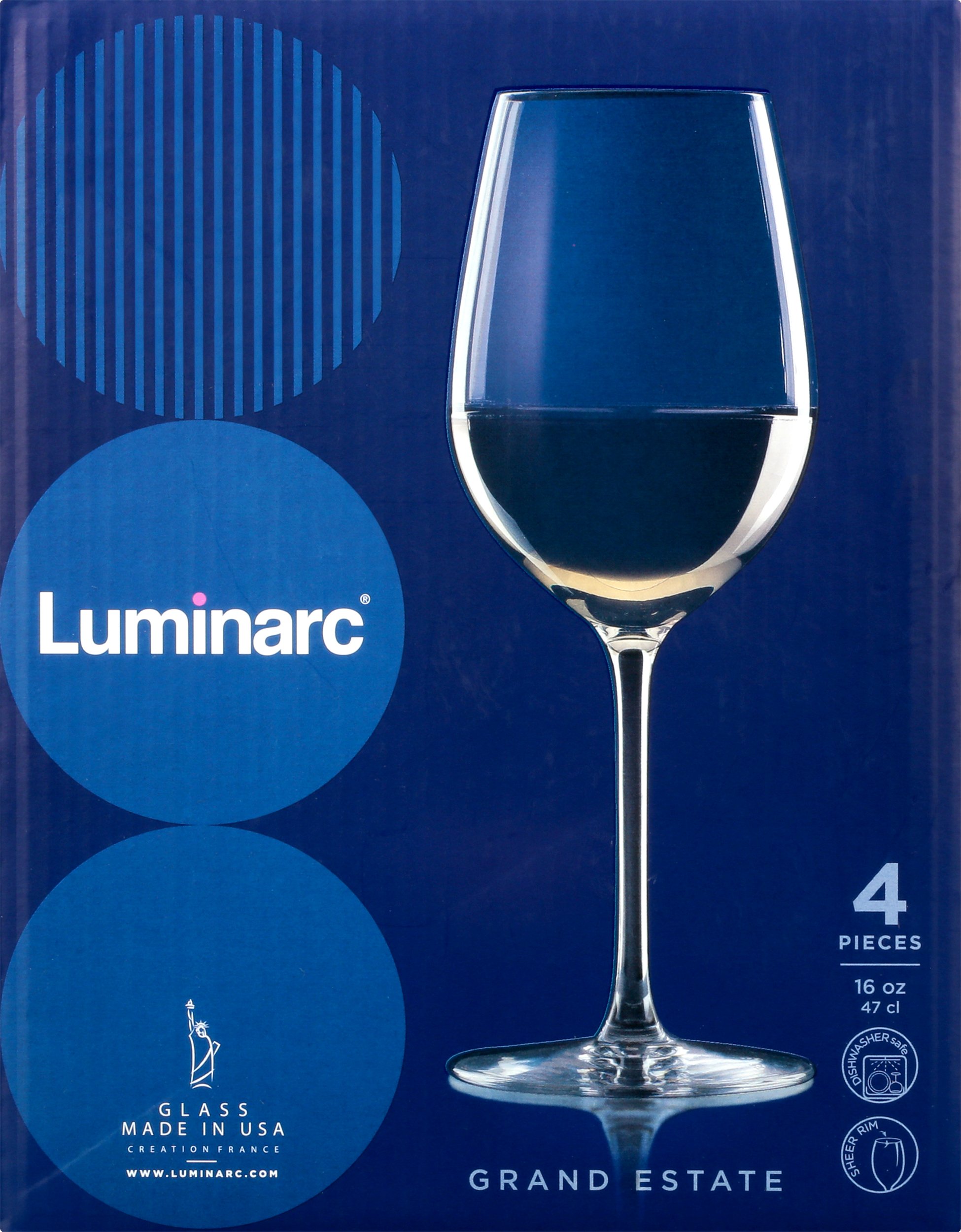 Luminarc Grand Estate 16 oz. Wine Glasses (Set of 4)