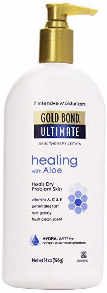 Gold Bond Ultimate Healing Skin Therapy Lotion for Dry Skin, Aloe, 14 Ounce Pump