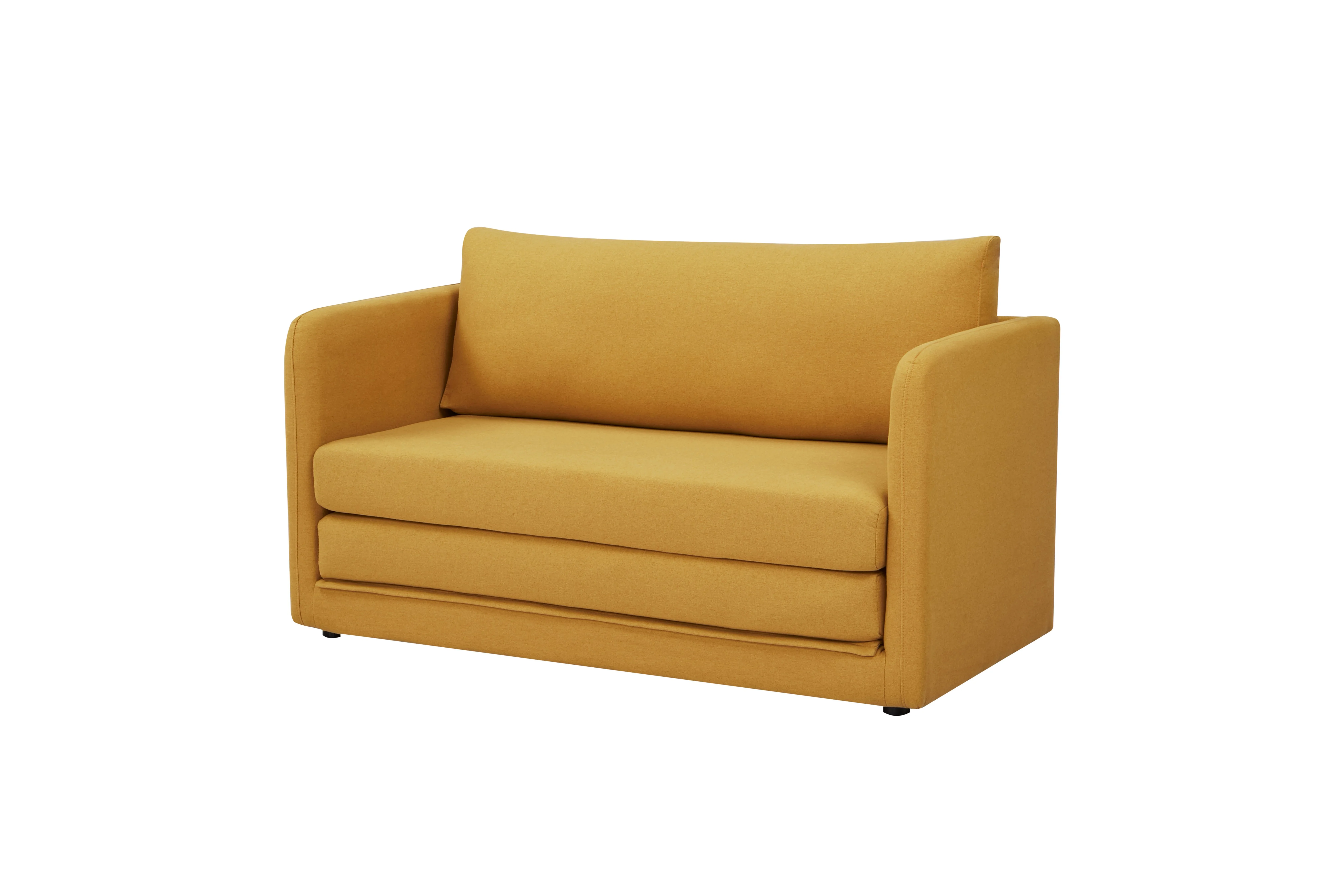 Artdeco Home Newberry Polyester Sleeper Sofa, Mustard