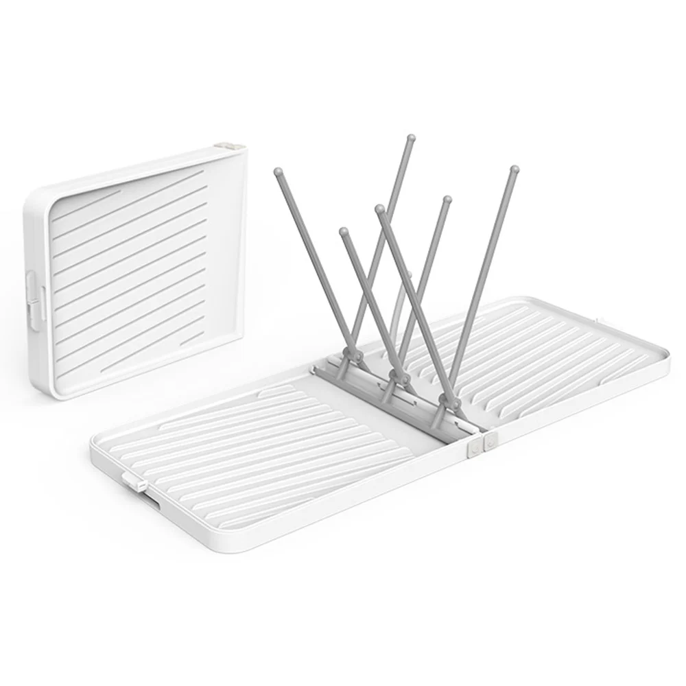 Foldable Bottle Drying Rack with Tray Travel Bottle Dryer Holder Space Saving Drying Rack for Bottles and Accessories