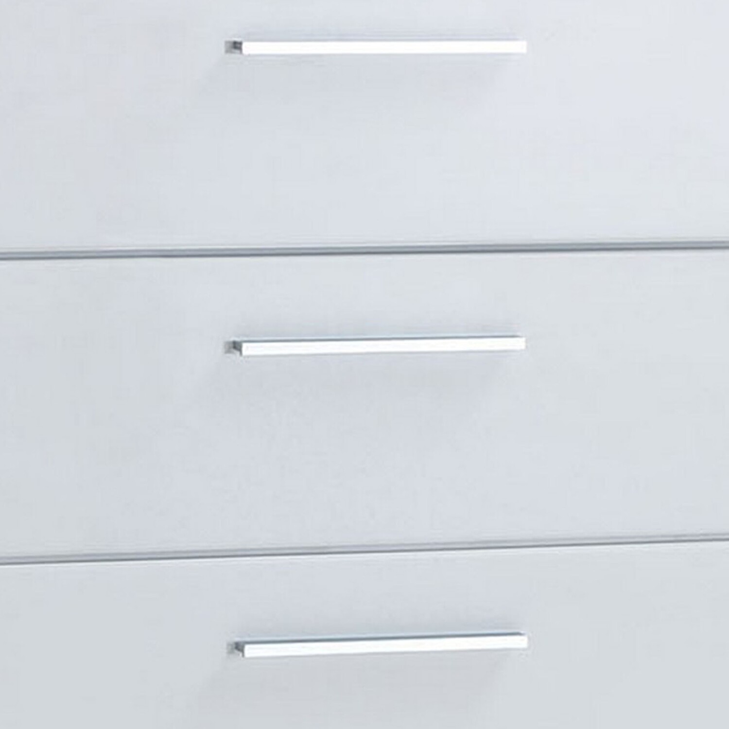 Benzara Contemporary Solid Wood Chest With Five Drawers, Glossy White