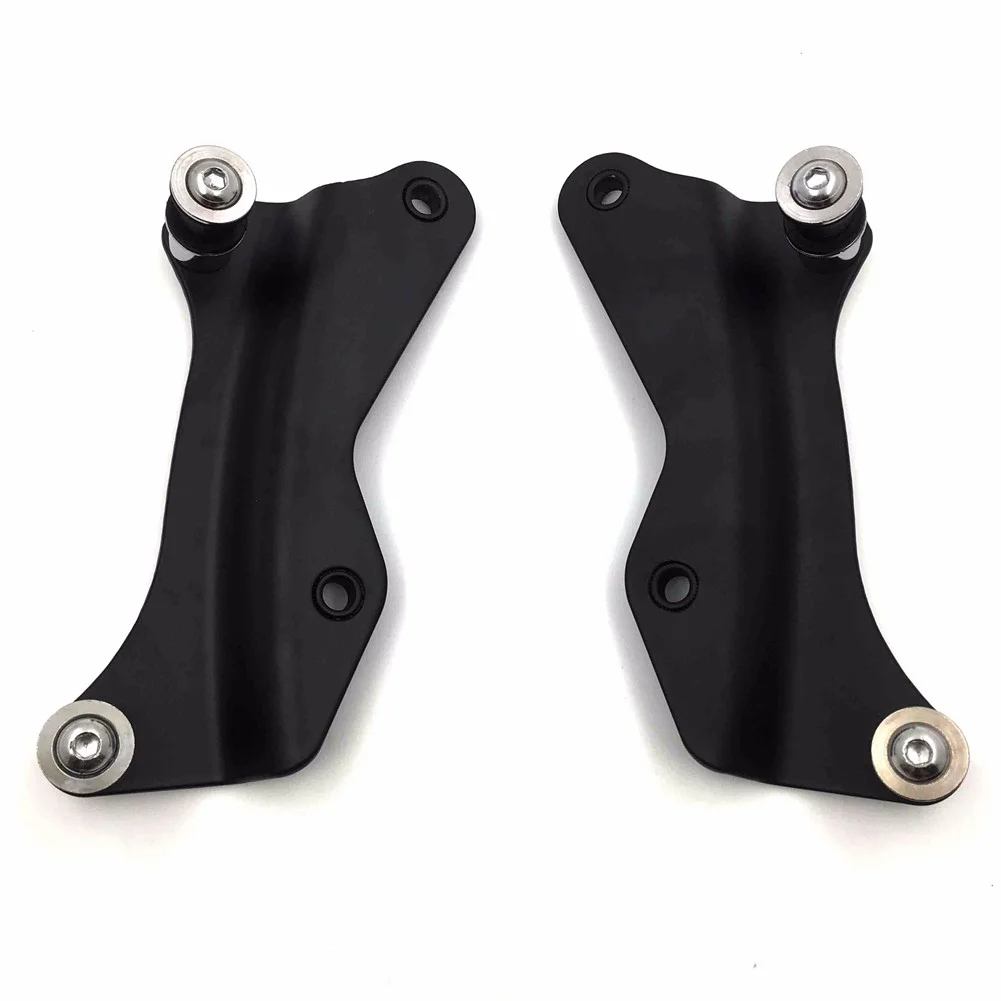 HTT- Matte Black Steel Rear Luggage Rack 4-point Docking Hardware Kit For 2014-2016 Harley Davidson Touring Road King FLHR Street Glide FLHX Road Glide FLTRX