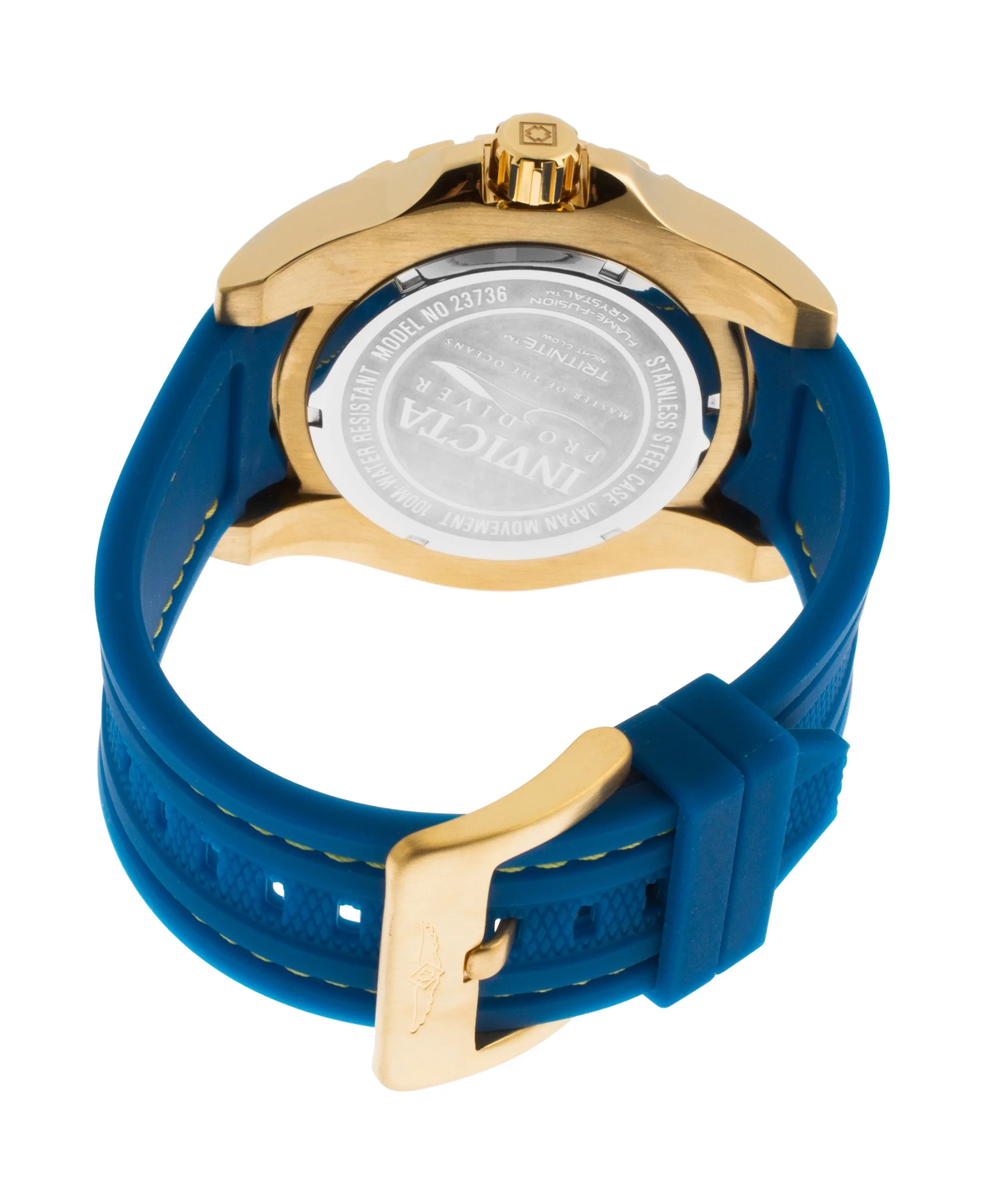 Invicta Men's Pro Diver 23736 Gold Silicone Quartz Diving Watch