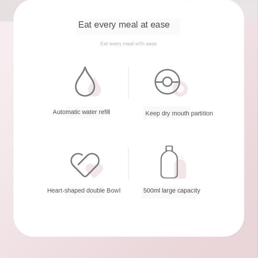 Automatic cats and dogs Feeder Bowl Automatic Water Bowl Double Waterer